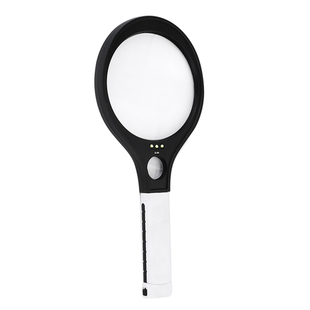 4 LED Light 3X 10X Magnifying Glass Lens Mini Pocket Microsc