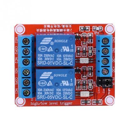 2-channel 5V Relay Module High/Low Level Trigger with Optica