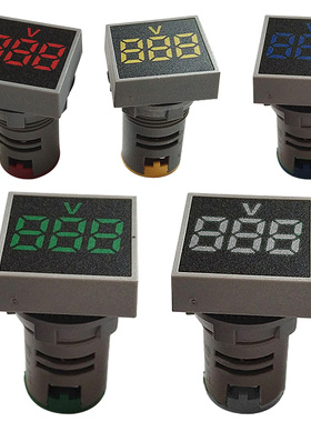 22MM AC 12-500V Voltmeter Square Panel LED Voltage Meter Ind