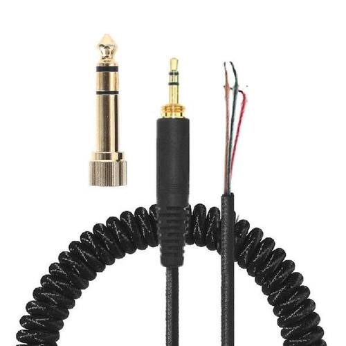 Coiled Headphone Cable with 3.5MM and 6.5MM Plug for DT 770