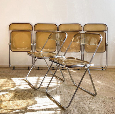 Customized Transparent Chair Nordic Folding Dining Chairs