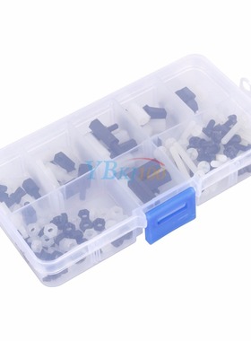 Tools 180pcs M3 Nylon White Black Hex Spacers Screw Nut Asso