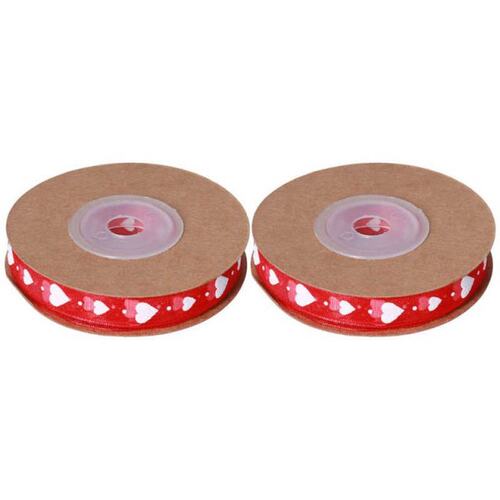 Heart Ribbon Small Compact Red Ribbon for Hair Accessories f
