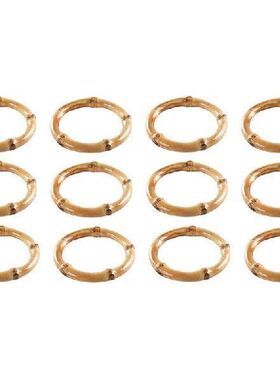 12X Handmade Bamboo Napkin Ring Natural Rustic Napkin