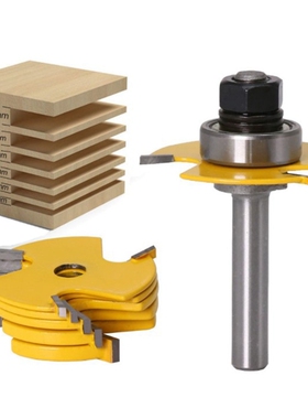 Promotion! 2PC 8mm Shank 6 Piece Slot Cutter 3 Wing Router