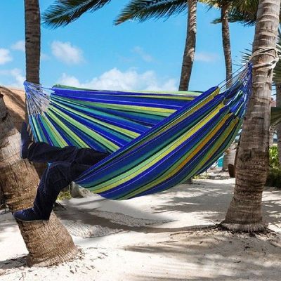 Outdoor Canvas Hammock Camping Sleeping Swing Hanging Bed