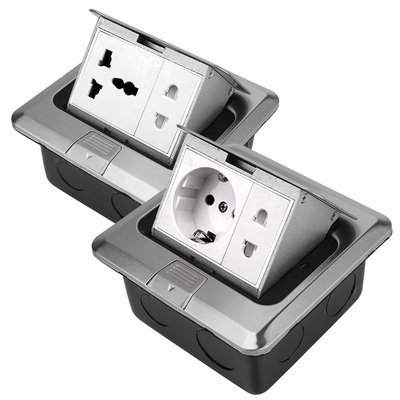 Pop Up Floor Socket EU/Universal Power Outlet Hidden Type