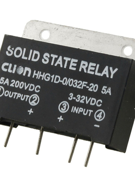 Heat Sink Input 3-32V DC Output 5A 200V DC PCB Mount SSR Sol