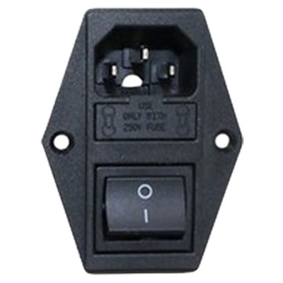 Power Rocker Switch 3 Pin C14 Inlet Power Sockets Switch Con