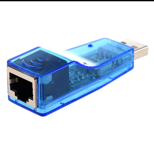 USB Ethernet RJ45 Lan Card Adapter 10/100 Mbps for PC Blue