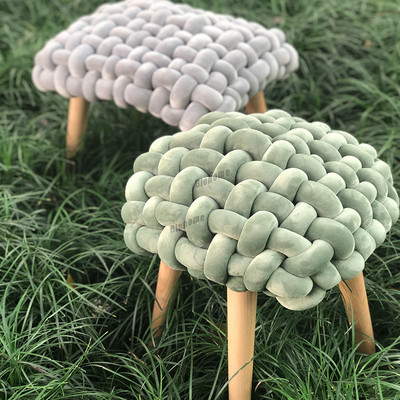 Nordic Ottoman Makeup Stool Designer Photo Fashion Velvet