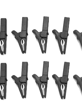 10Pcs Red & Black Alligator Clips Test Probe Lead Crocod