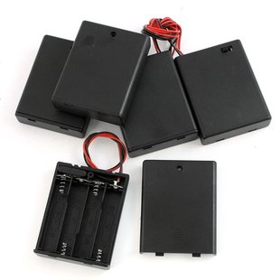 5Pcs 4 x AAA Batteries Battery Holder Case Storage w On/Off