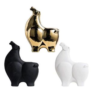 Horse Statue Abstract Crafts Ceramic Geometric Figurine