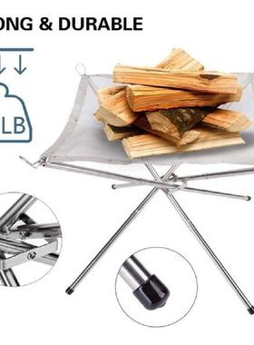Bonfire Campfire Pit Camping Wood Stove Stand Frame Fire