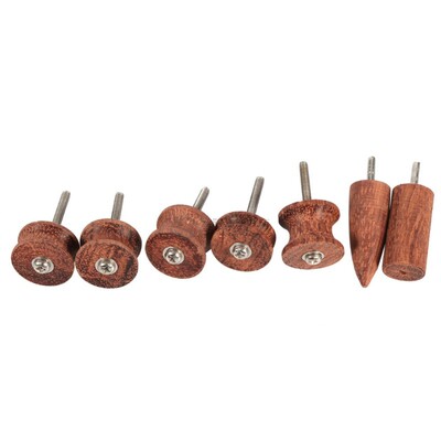 7pcs/lot Leather Burnisher Kit Rosewood Edge Craft Tools Poi