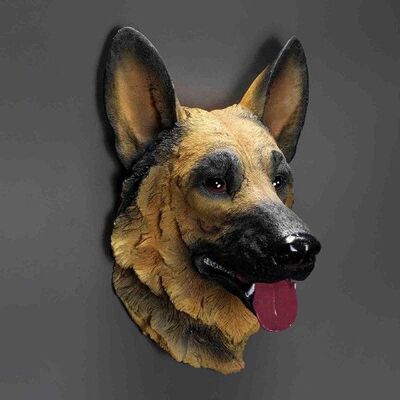 Animal Sculpture Ornament Collectible Dog Statue Wall
