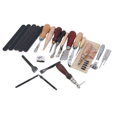 21Pcs Leather Craft Tools Set Hand Sewing Tool Kit