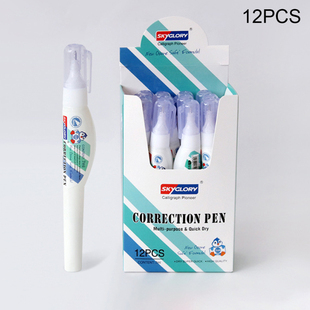 12pc/box 7ml Correction Pen Quick Drying Error Writing Stron