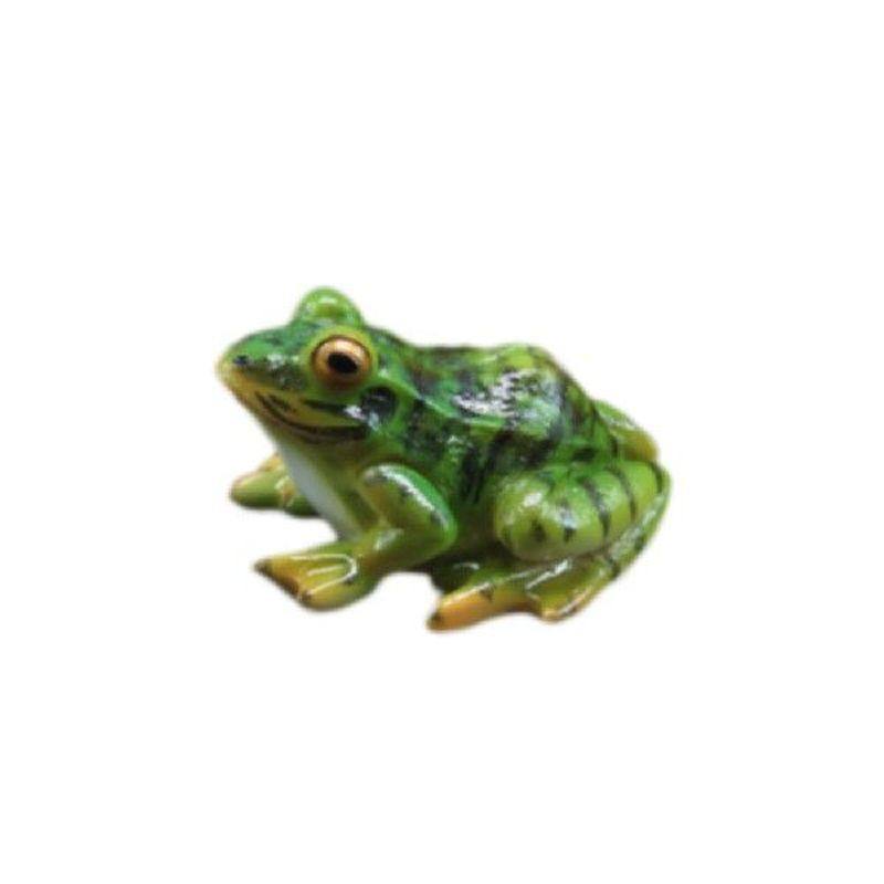 2 pcs frog statue mini resins crafts for garden pond