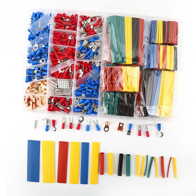 350pcs Terminals Connectors and 328pcs 2:1 Heat Shrink Tubes