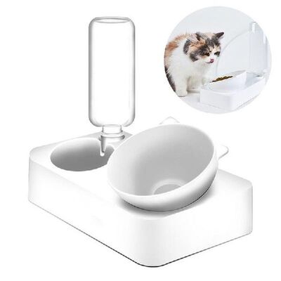 Pet Bowls 15° Adjustable Cat Shape Cat Bowl Cat Feeding