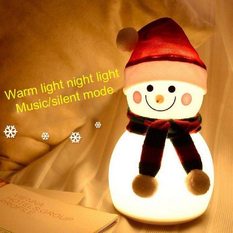 christmas snowman night light for childern cute gift pat adj