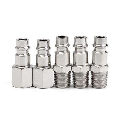 5Pcs Hardening Steel Euro Air Line Hose Compressor Fittings