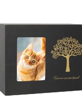 Handmade Urn for Pets Ashes with Photo Frame Layout Ashes