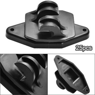 25Pcs Black Nylon Cable Clamp Bracket High Voltage Cable