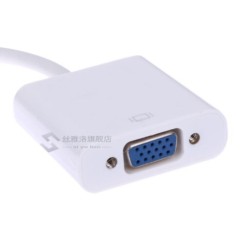 White Display Port DP Male to HDMI DVI VGA RGB Female Adapto