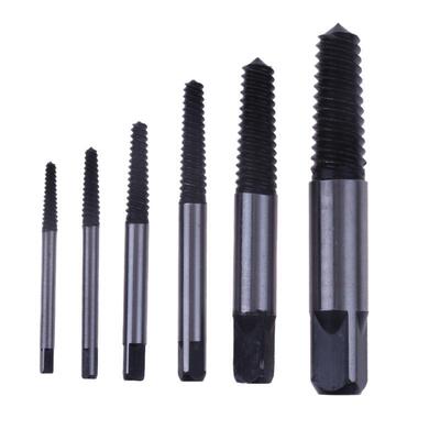 6PCS Screw Extractors Damaged Broken Screws Extractor Drill