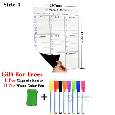 A3 Size Magnetic Monthly Weekly Planner Calendar Table Dry E