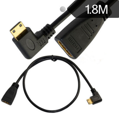 HDMI A female to Mini HDMI C male Right  angled plug convert