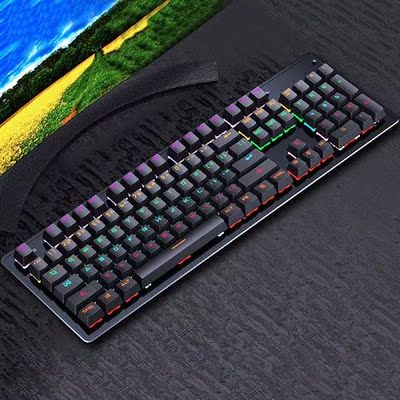 Mechanical Keys Keyboard 104 Keys Rgb Backlit Usb Wired