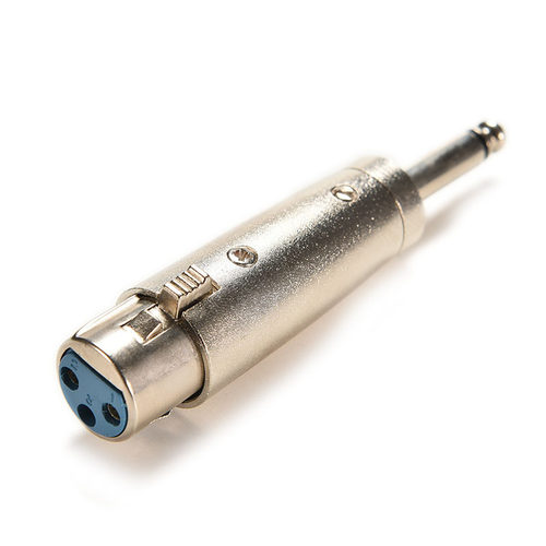 3Pin XLR Female To 6.35mm Male Mono Jack Lead Adapter Microp