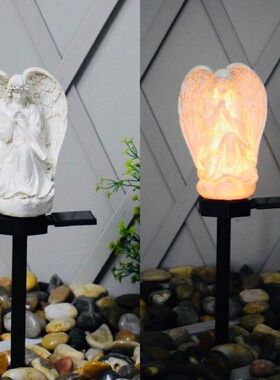 Solar Outdoor Stake Light Solar Angel Pattern LED Garden