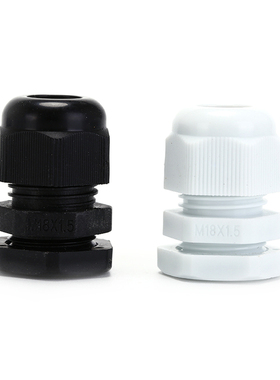 10Pcs Cables Gland M18x1.5 for 5mm-10mm White and Black Glan