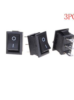 3pcs 21*15mm SPST 3PIN ON/OFF Boat Rocker Switch 6A/250V 10A