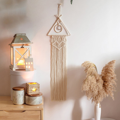 *Nordic Star Moon Macrame Dream Catcher Boho Room Decor Room