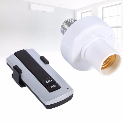 E27 Light Lamp Bulb Holder Cap Socket Switch Converter Split