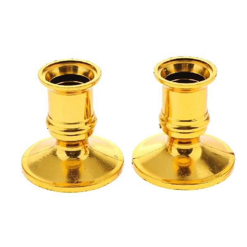 2 pcs Plated Candlestick Votive Candles Holder For Candles