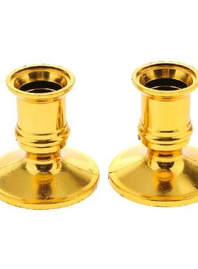 2 pcs Plated Candlestick Votive Candles Holder For Candles