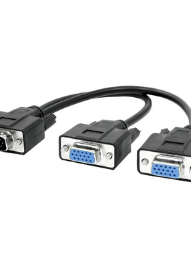 15 Pin VGA male To 2 VGA female Y Splitter cable SVGA Monito