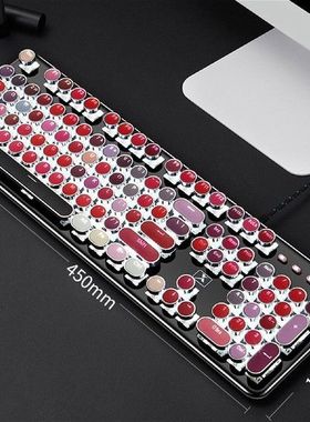 104 Keys Abs Keycaps Lipstick Mixed Color Electroplating