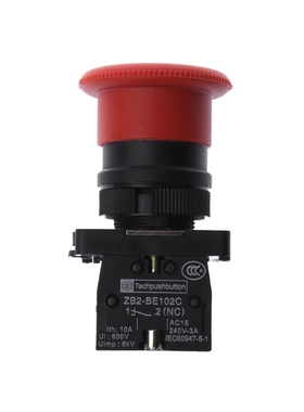 22mm NC N/C Red Mushroom Emergency SPush Button Switch 600V