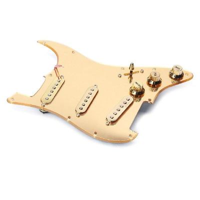 Perfeclan Gold Prewired 1-ply 11 Holes SSS Mirror Pickguard