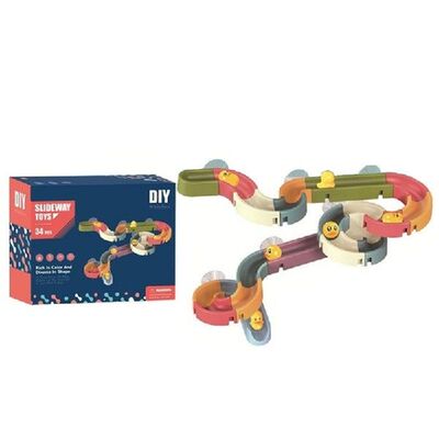 DIY Marble Run Toy Bathing Water Play Toy Colorful Track