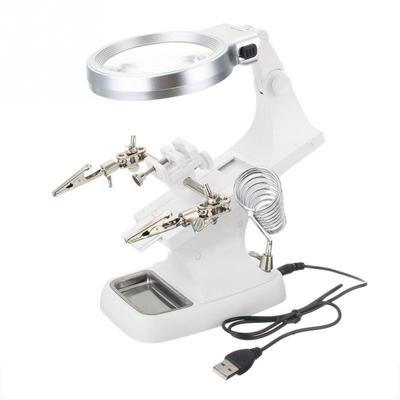 Welding LED Magnifier Helping Hand Soldering Iron Stand Magn