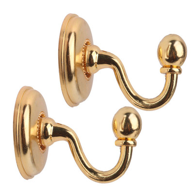 2x Metal Curtain Holdback Wall Tie Back Hooks Hanger Holder